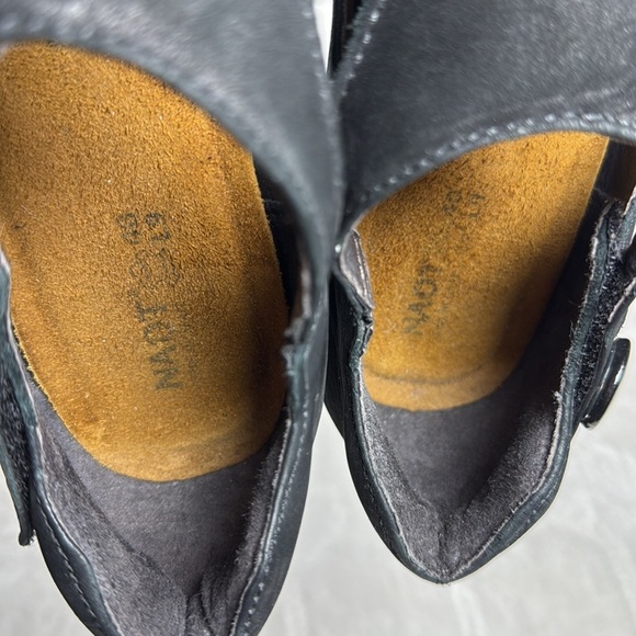 Naot Womens Black Leather T Strap Mary Jane Pumps Low Heel Comfort Shoes 9 - Picture 13 of 17